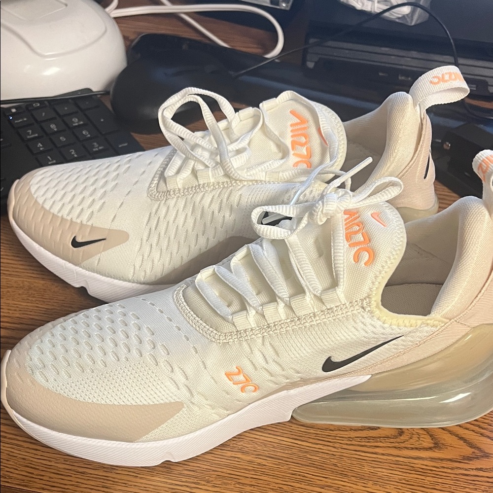 Nike Air Max 270 Cream with Peach Accents